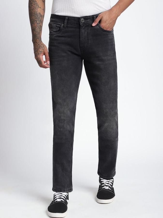 R&B Men Grey Slim Fit Mid-Rise Jeans