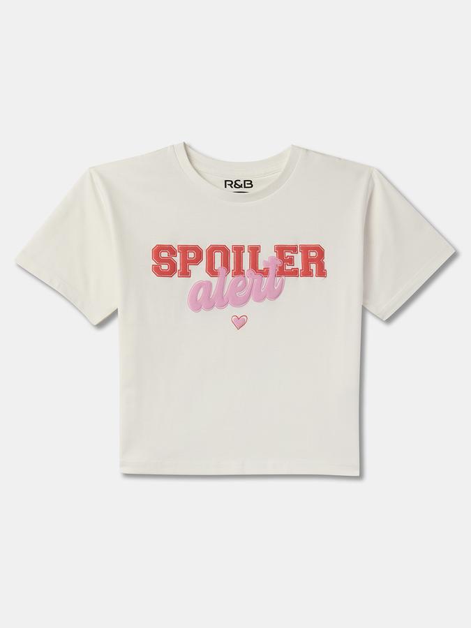 Pack of 2 Girl Graphic Print Round-Neck T-Shirts image number 3
