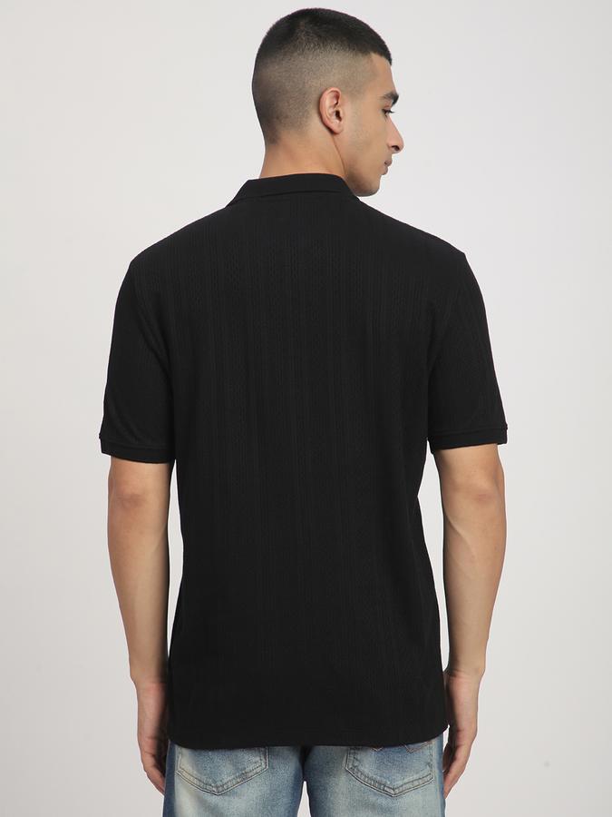 Solid Men Polo Neck T-Shirt image number 2
