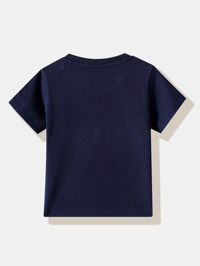 Boys Cotton Regular Fit Crew Neck Graphic T-shirt