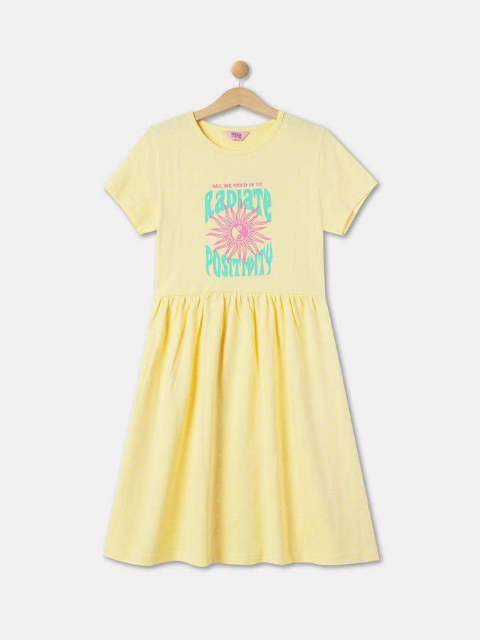 R&B Girls Yellow Casual Dresses