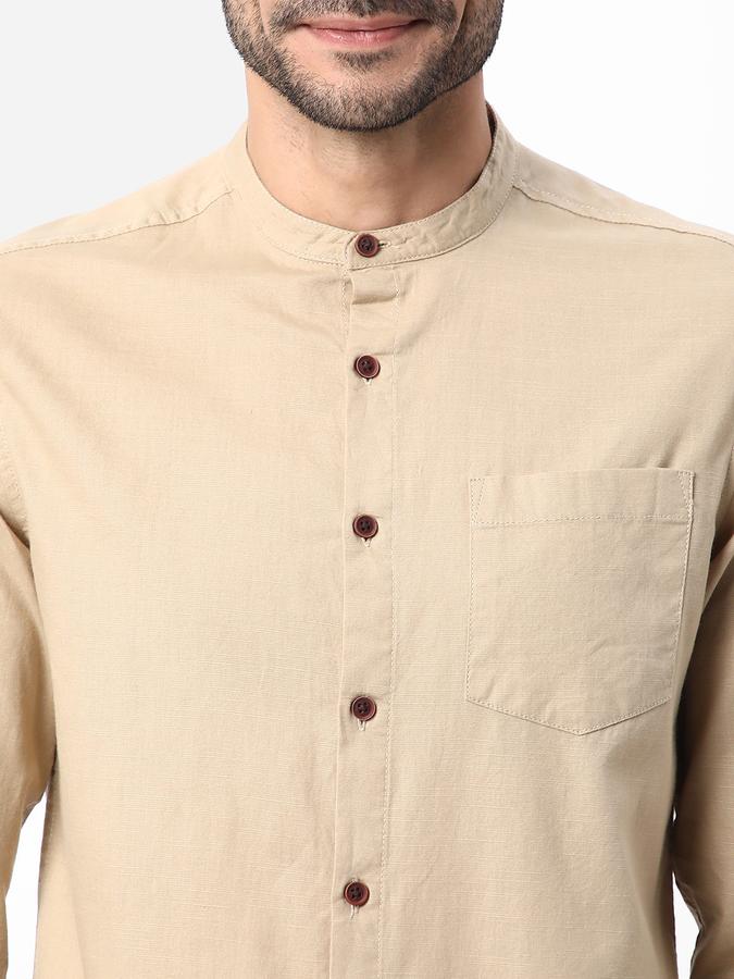 R&B Men's Solid Shirt With Single Pocket image number 3