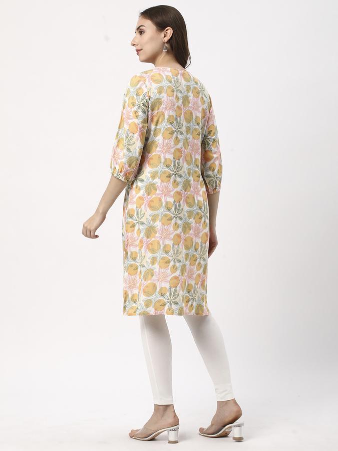 Women Printed Round Neck Kurtas image number 2