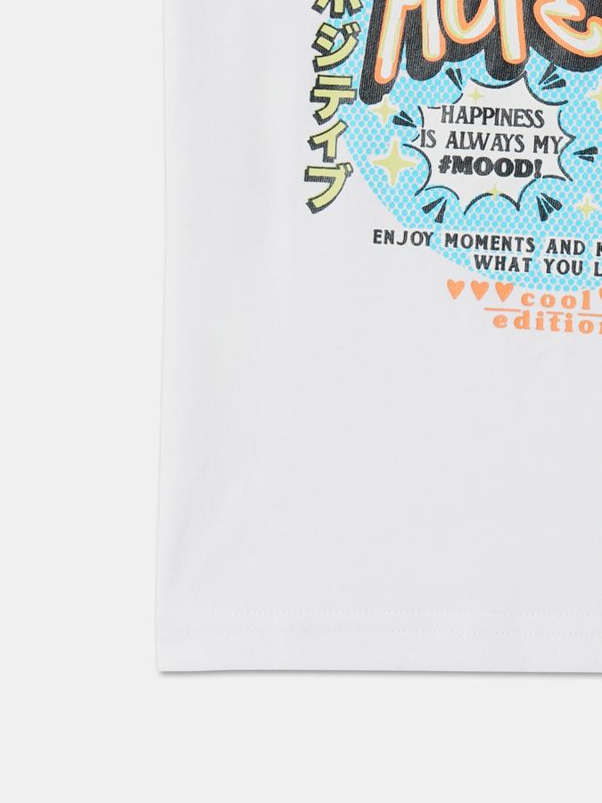 Boys Typographic Print Regular Fit Crew-Neck T-Shirt image number 3