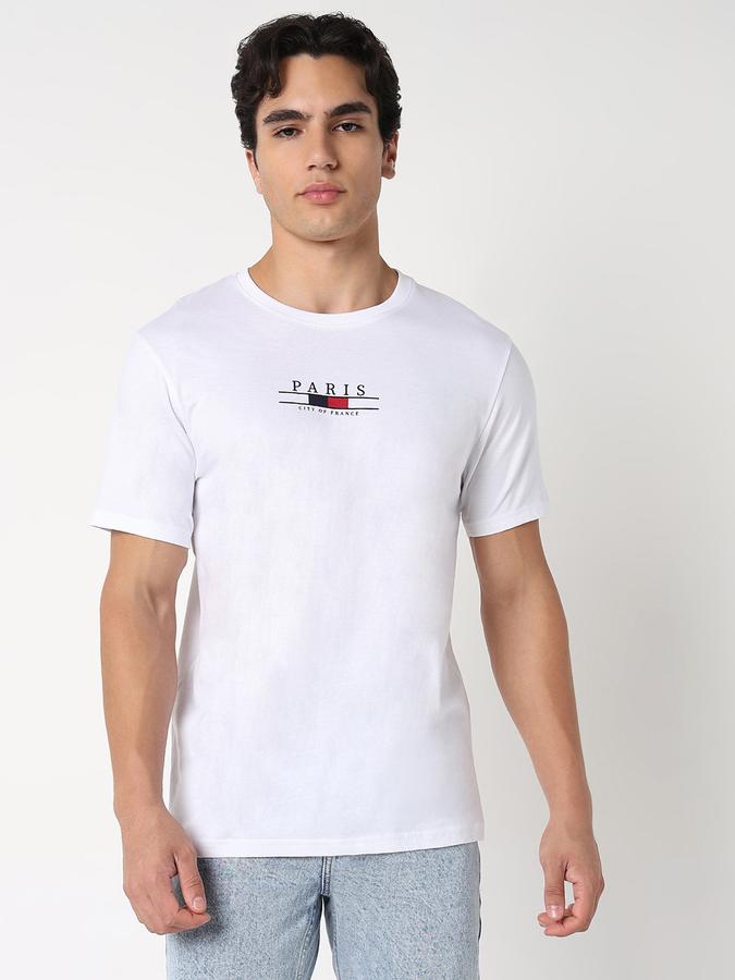 Solid Men Round Neck T-Shirt  image number 0