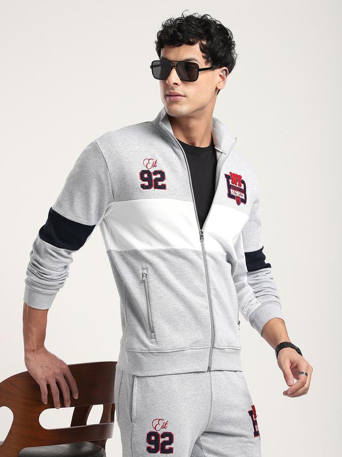 Men Cotton Regular Fit Graphic Jacket
