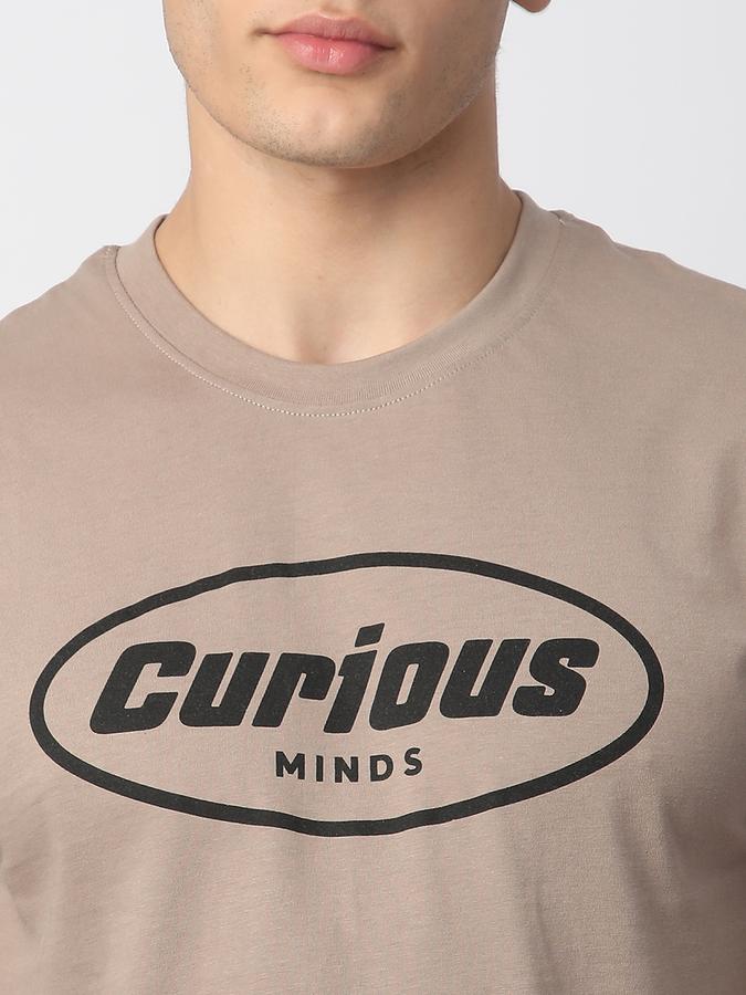 Men Cotton Regular Fit Round Neck Graphic T-shirt