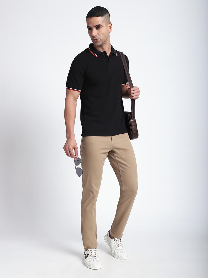 Men Cotton Skinny Fit Flat Front Chino Pants
