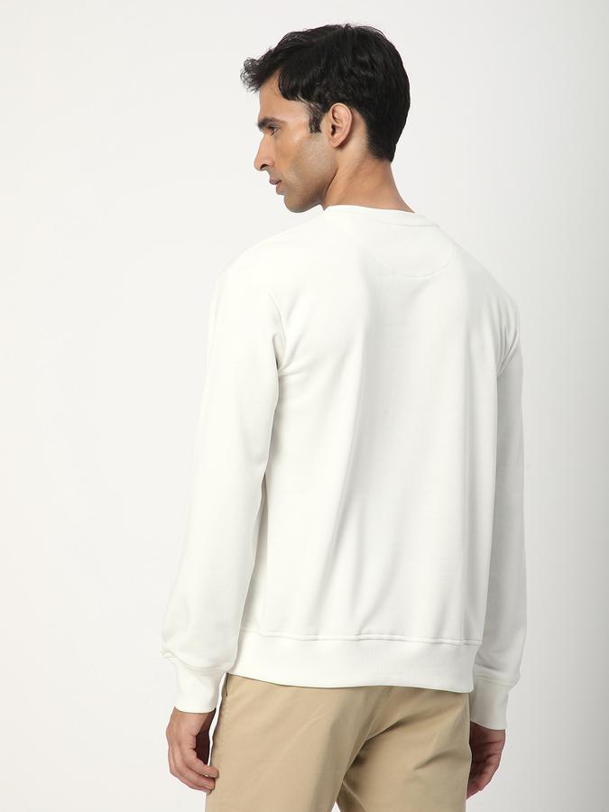Men Cotton Blend Regular Fit Crew Neck Graphic Sweatshirt