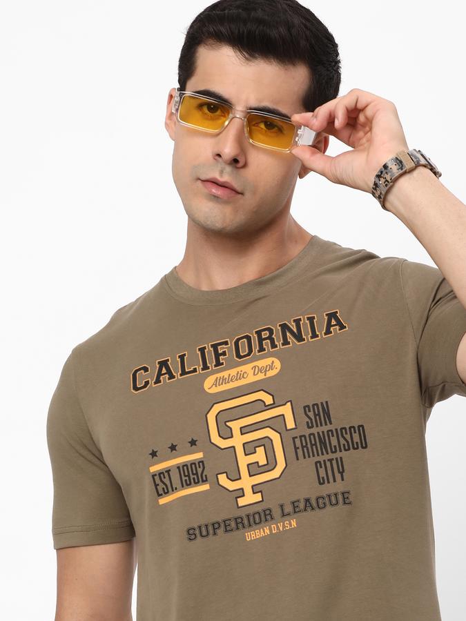 Men Typographic Print Regular Fit T-Shirt image number 0