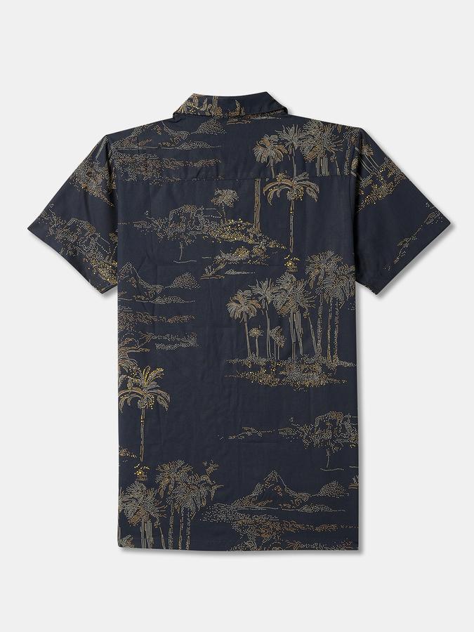 Boys Regular Fit Short Sleeve Camp Collar Shirt