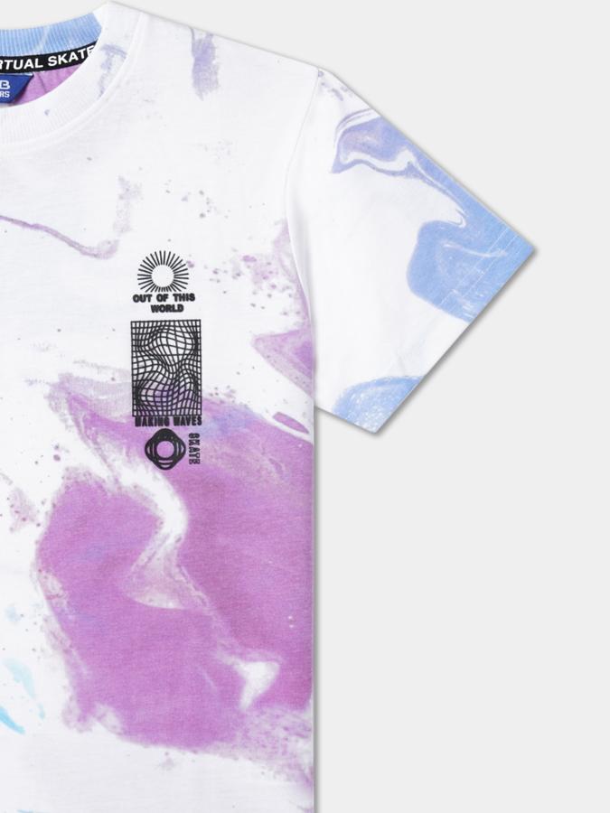 Boys Printed Round-Neck Relaxed Fit T-Shirt image number 2