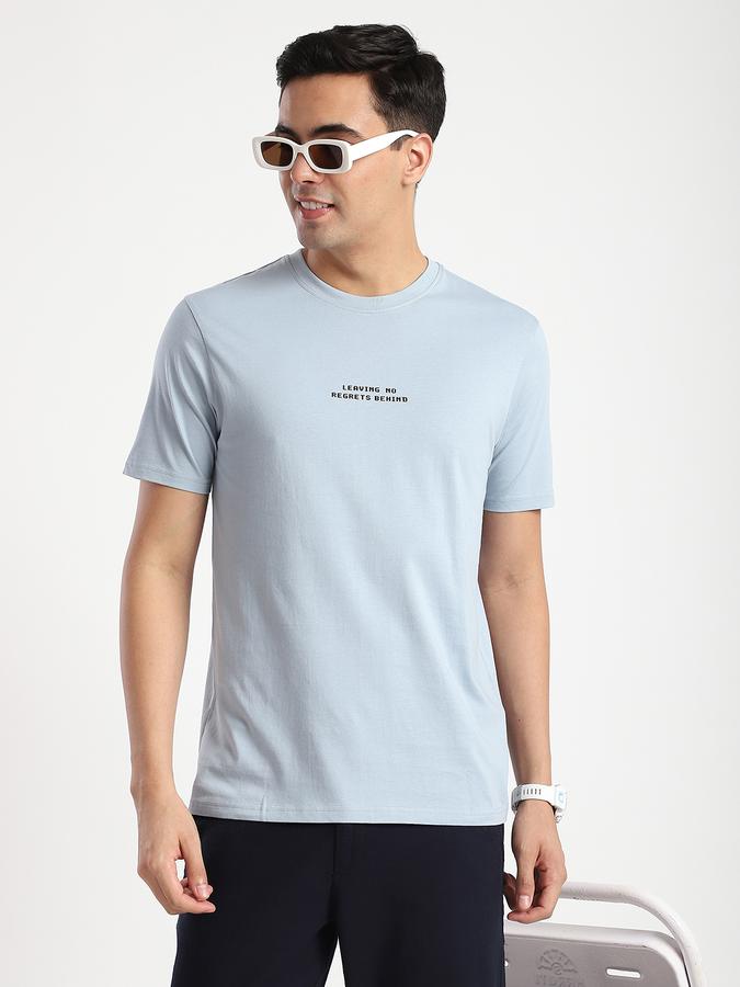 Men Cotton Regular Fit Crew Neck Graphic T-shirt
