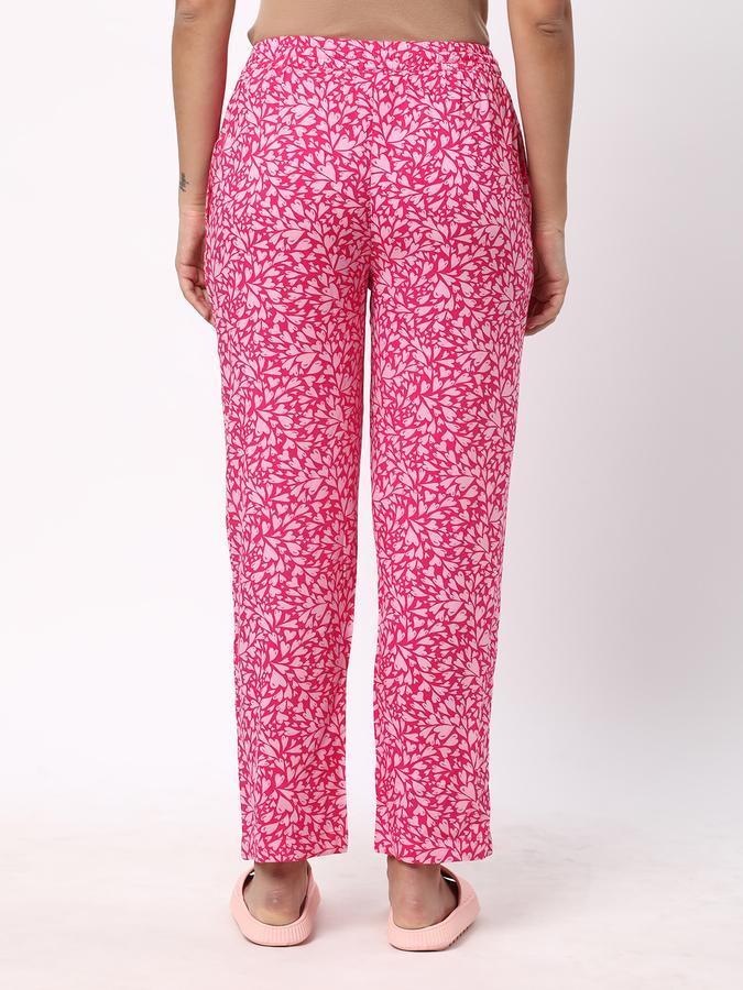 Women Rayon Regular Fit Drawstring Waist Printed Pajama Pants