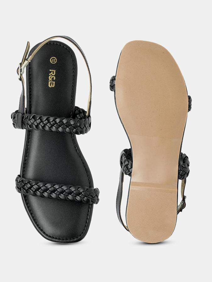 R&B Women Braided Flat Sandals image number 3
