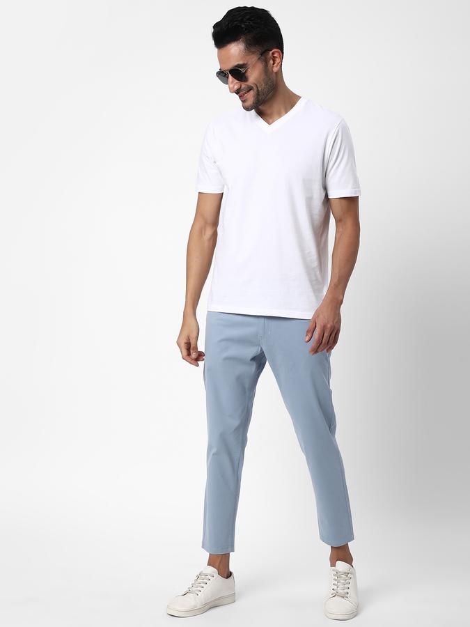 R&B Men Blue Casual Trousers image number 1