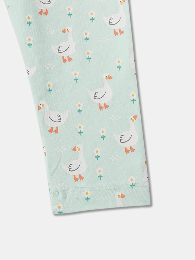 Girls Bird Print Leggings image number 2