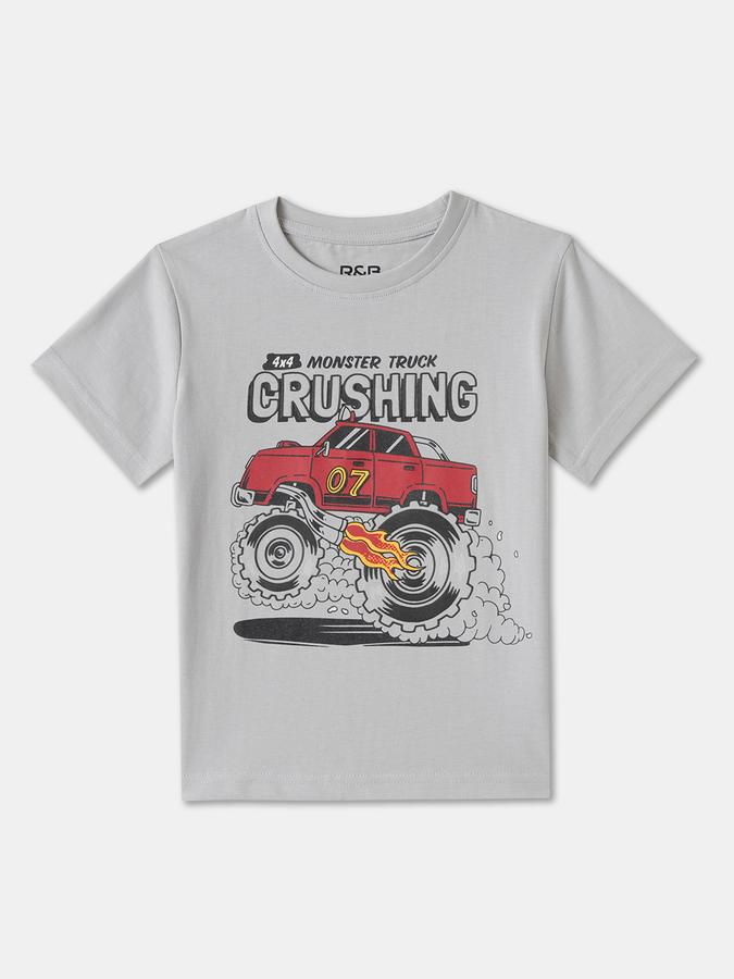 R&B BOYS PRINTED REGULAR GRAPHIC TEE