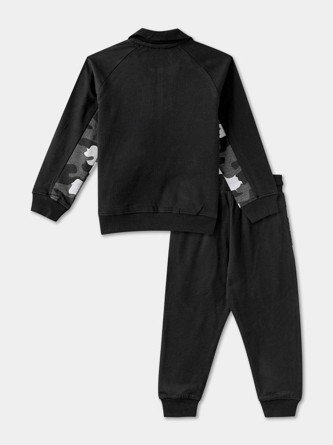 Boys Camouflage Print Relaxed Fit Co-Ord Set image number 1