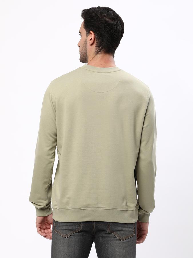 Men Cotton Regular Fit Crew Neck Graphic Sweatshirt