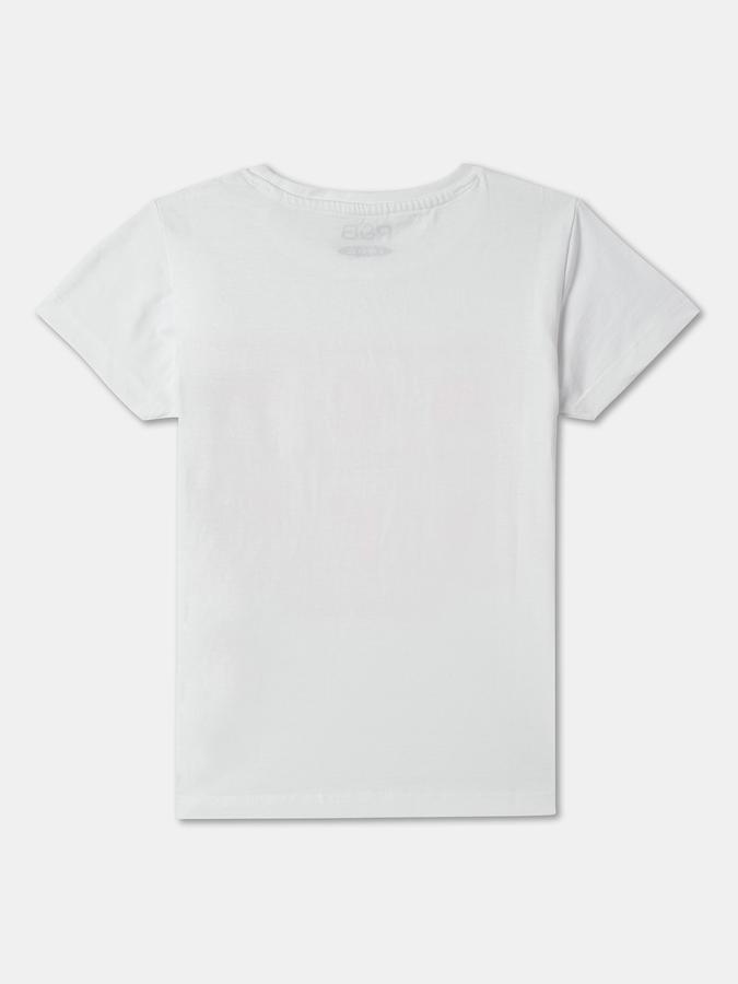 Girls Graphic Print Regular Fit Round-Neck T-Shirt image number 1
