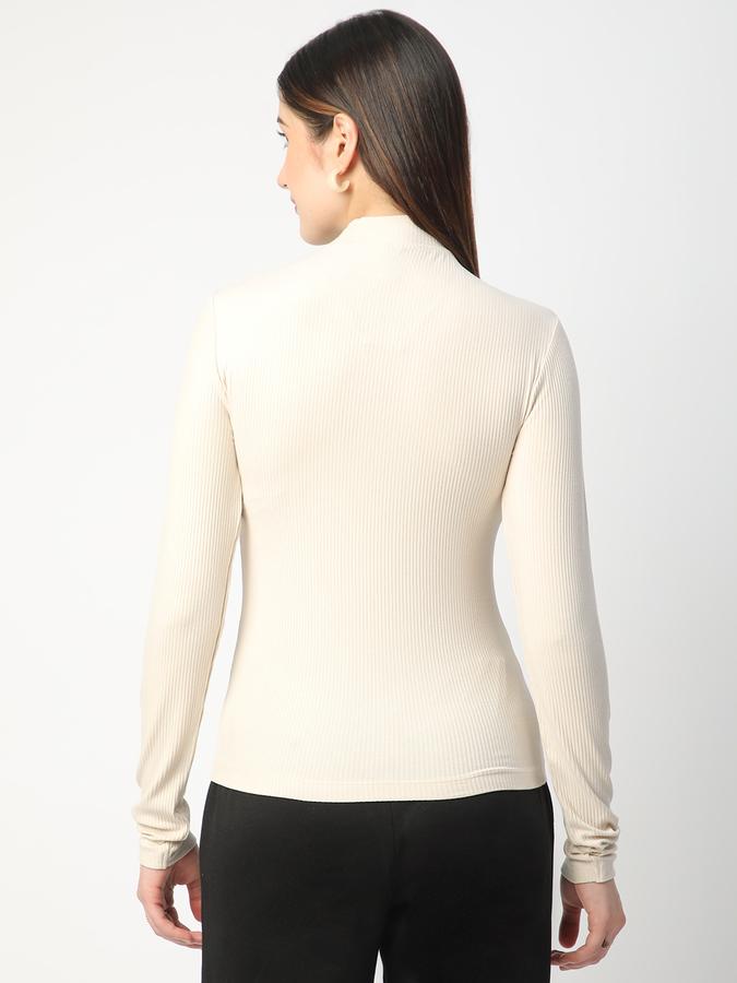 Solid Women High Neck T-Shirt image number 2