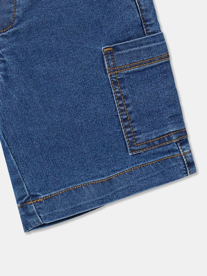 Boys Cotton Relaxed Fit Elastic Waist Cargo Style Shorts