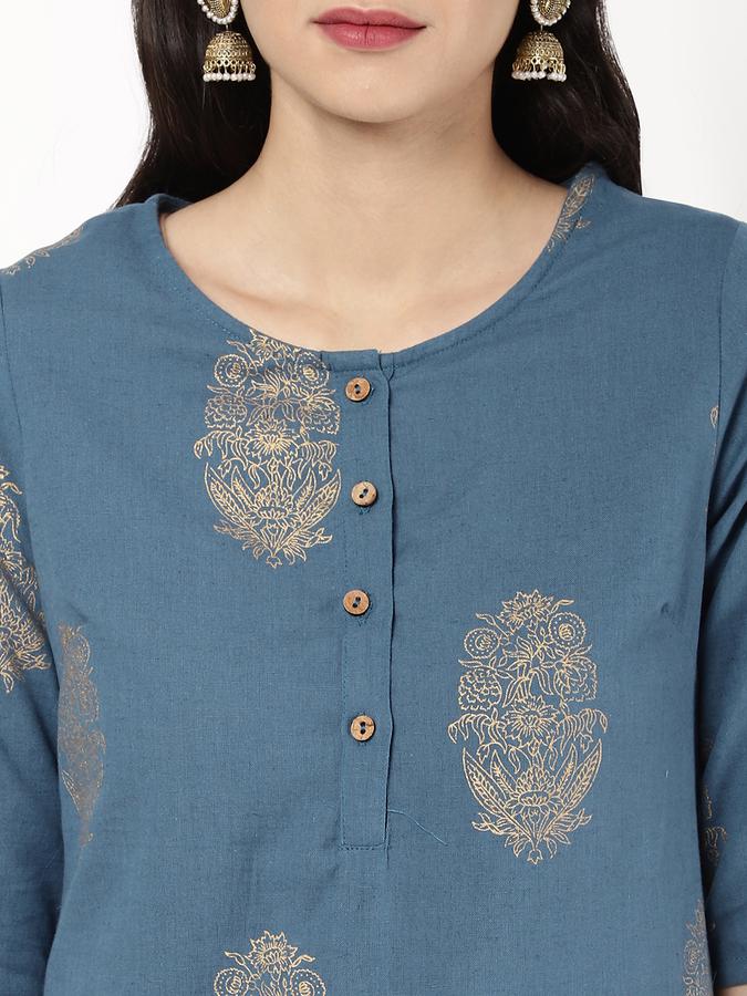 R&B Women Blue Kurtas image number 3