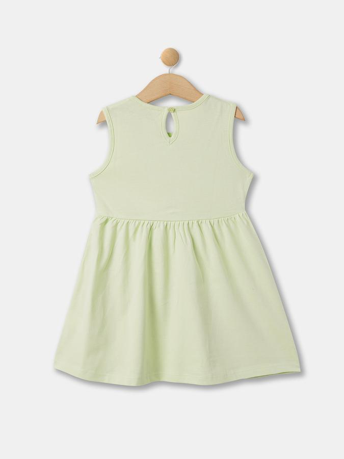 Girls Floral Print A-Line Dress image number 1