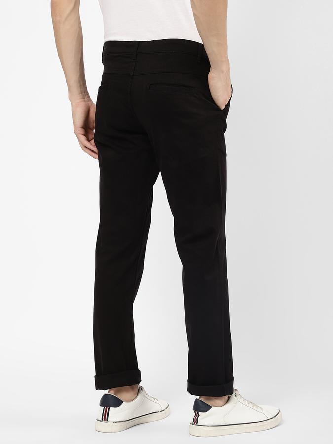 R&B Men Black Casual Trousers image number 2