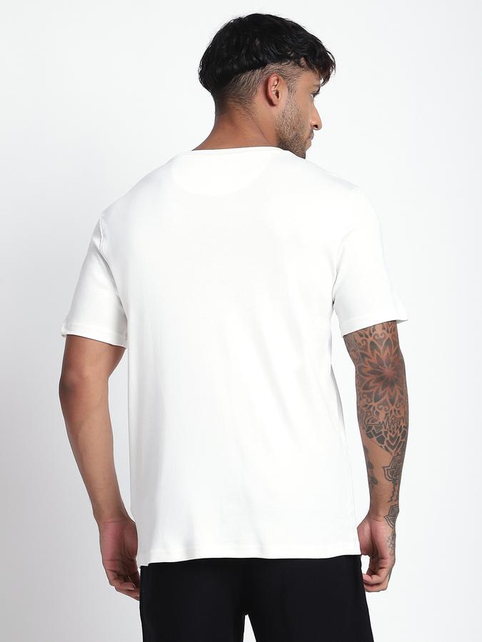 R&B Men's Ivory Printed T-Shirt