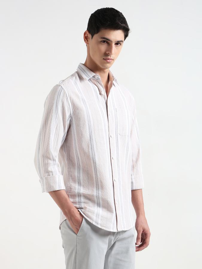 Men Stripes Regular Fit Shirt image number 3