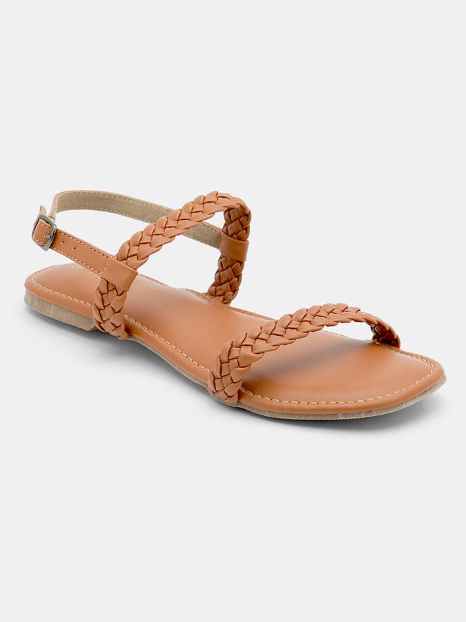 R&B Women Braided Flat Sandals image number 2