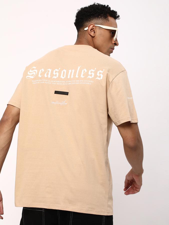 Men Cotton Regular Fit Crew Neck Typographic T-shirt