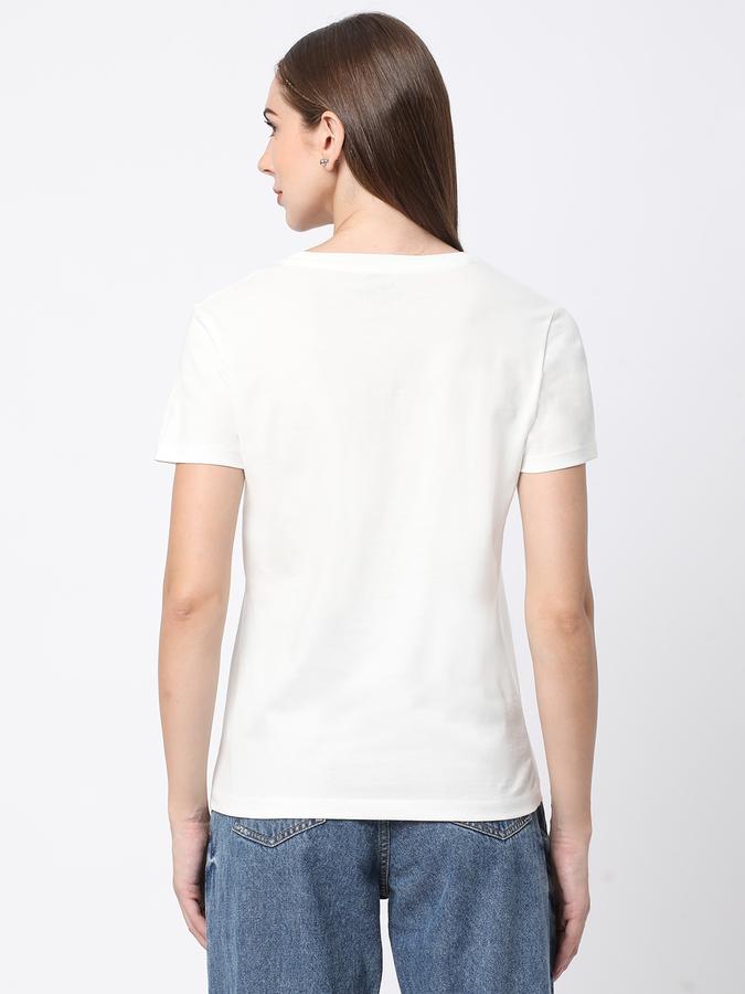 Women Cotton Relaxed Fit Round Neck Graphic T-shirt