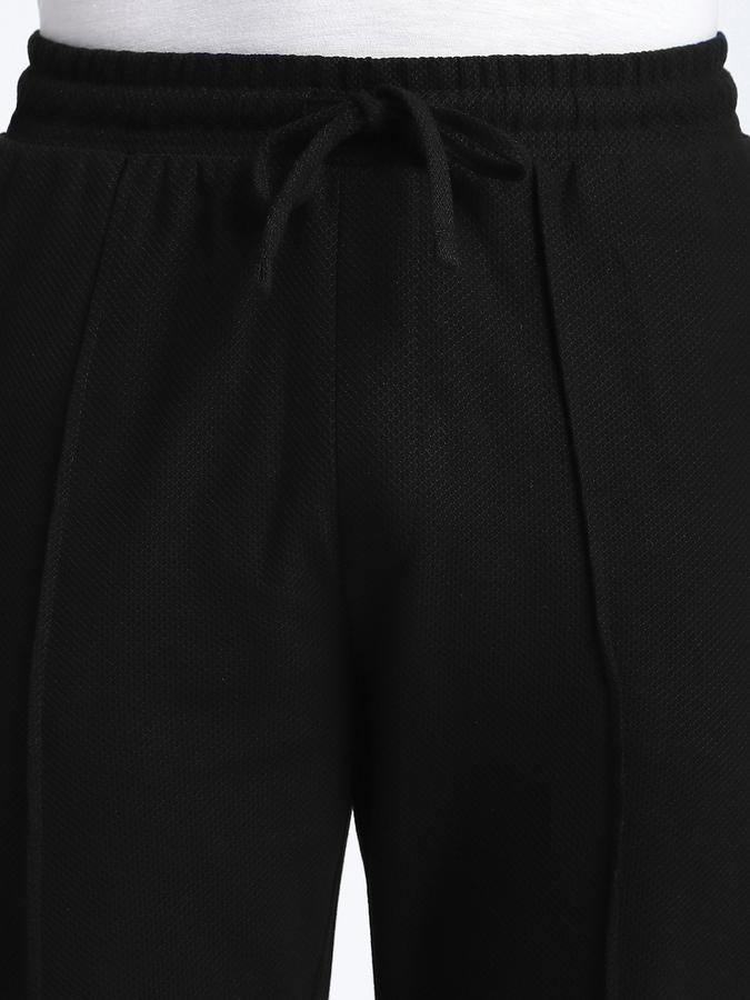 Men Cotton Regular Fit Drawstring Pintuck Joggers Pants