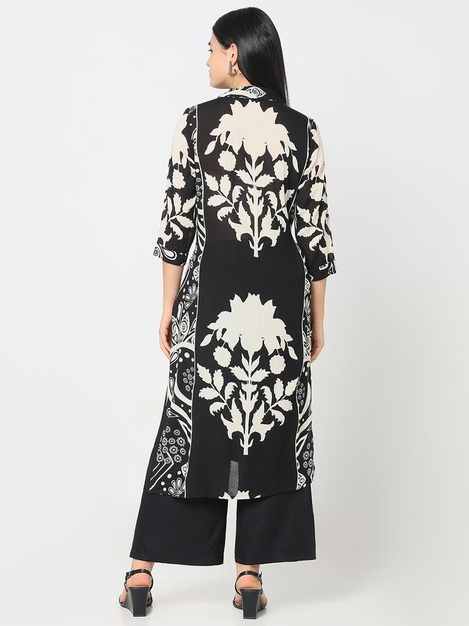 R&B Women's Black Printed Dress