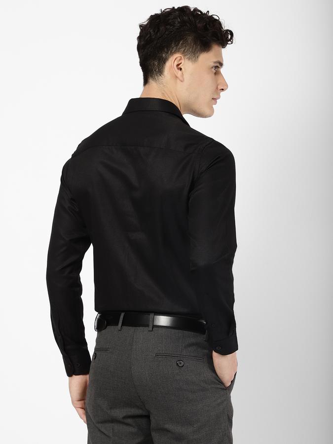 R&B Men Black Formal Shirts image number 2