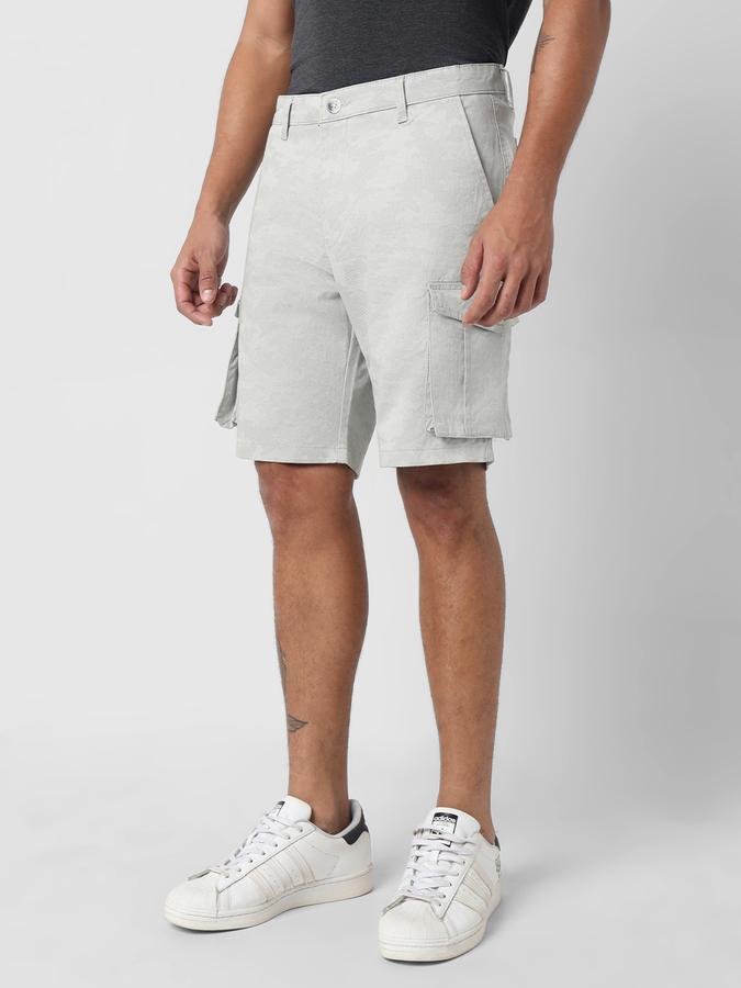 Boys Cotton Regular Fit Button Closure Clean Hem Shorts
