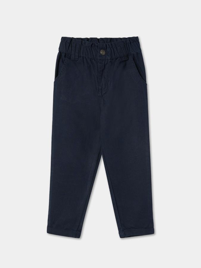 Girls Cotton Regular Fit Elasticated Waist Solid Jeans