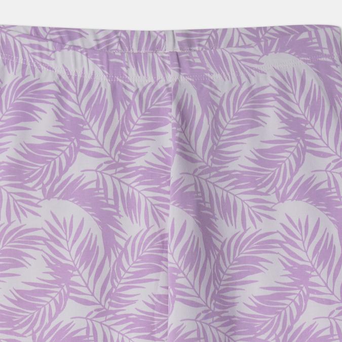 Girls Tropical Print Leggings image number 3