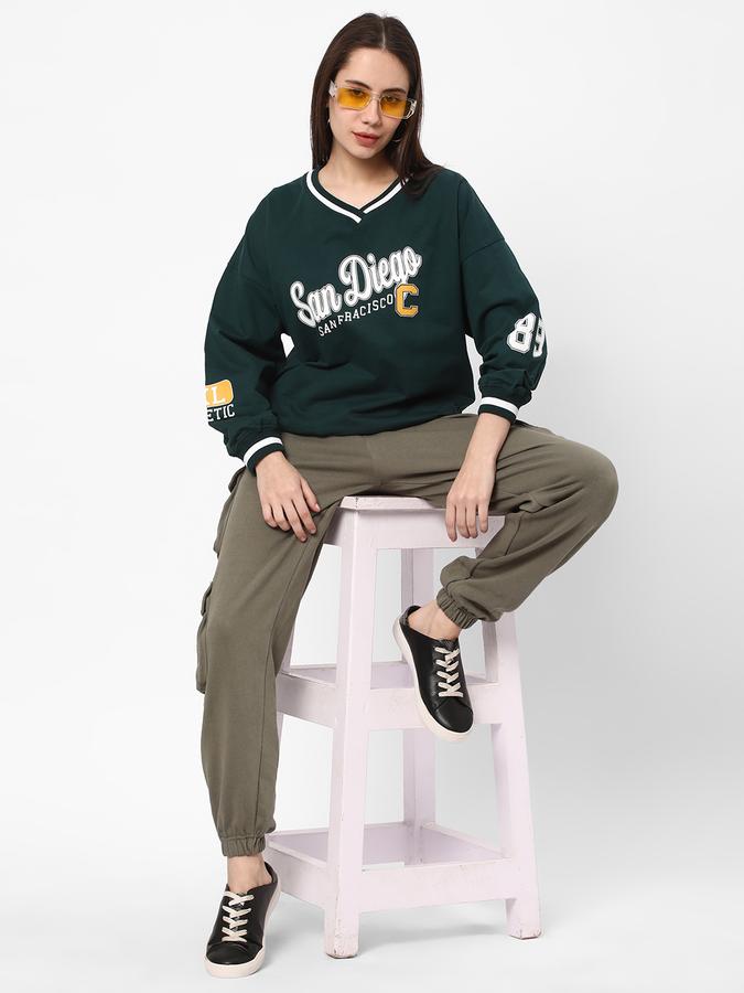 Women Oversized Fit Graphic Print Sweatshirt image number 1