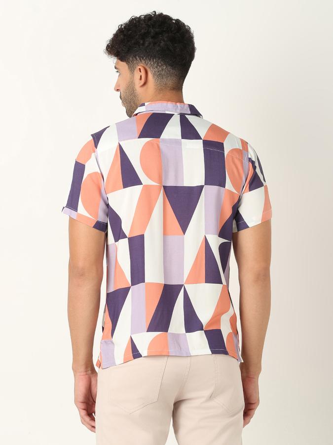 Cuban Collar Shirt with Short Sleeves image number 3