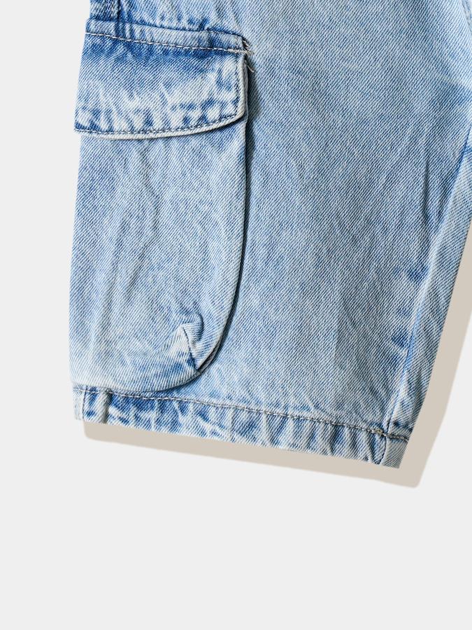 Boys Cotton Relaxed Fit Elastic Waist Clean Hem Shorts