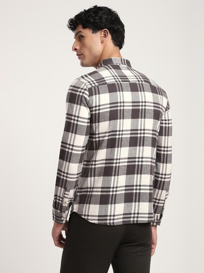 Men Cotton Regular Fit Button-Down Collar Checked Shirt