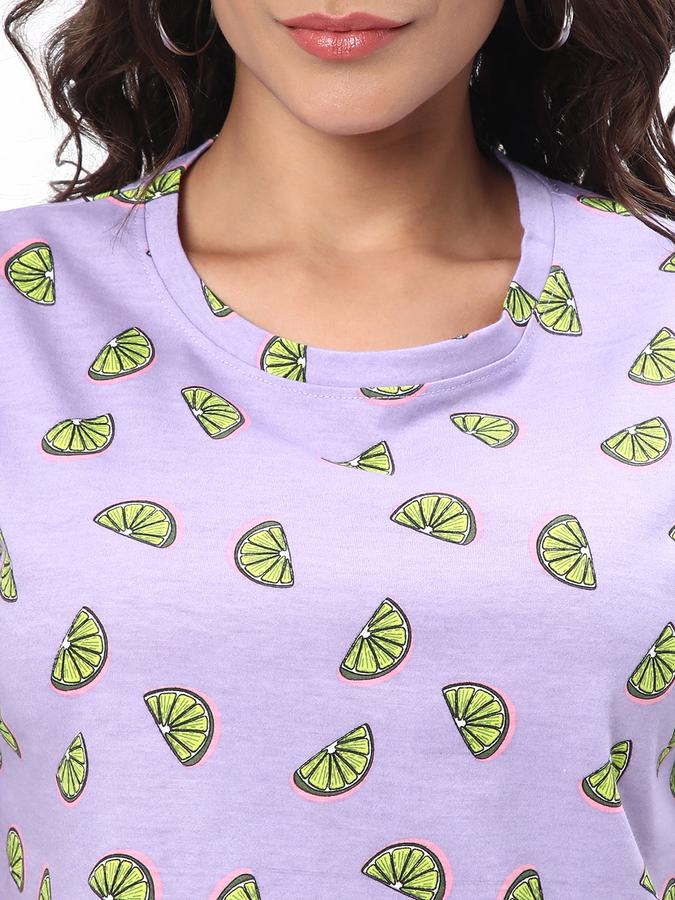 R&B Women's Printed Crop Tee image number 3