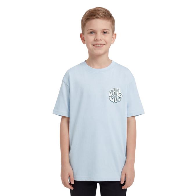 R&B Boy Blue Cotton Printed Round Neck T-Shirt