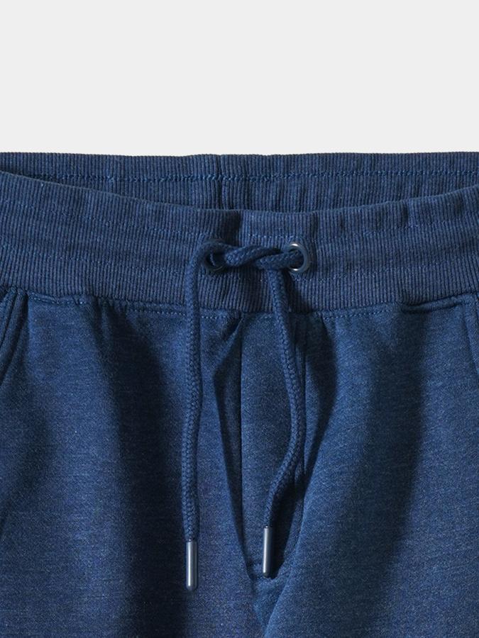 Boys Cotton Tapered Fit Drawstring Waist Cuffed Hem Joggers