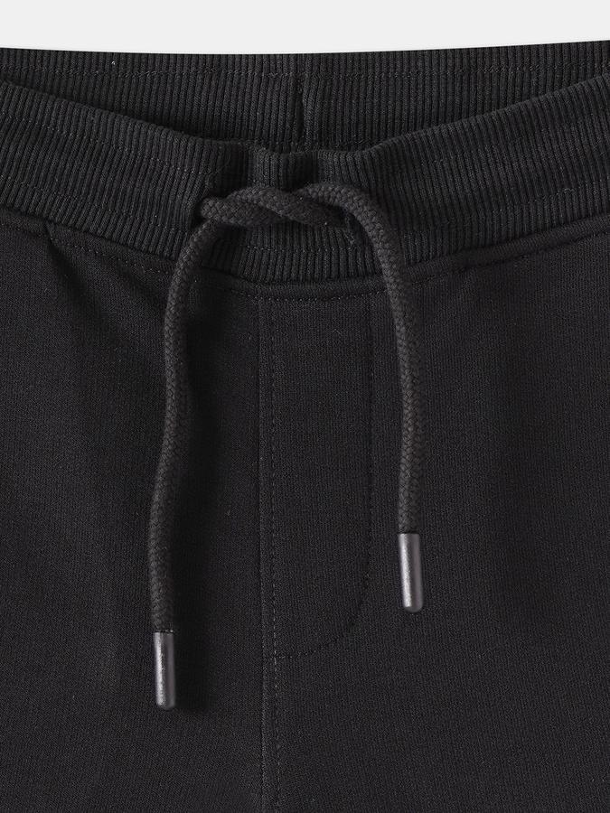 Boys Cotton Embroidered Mid Rise Drawstring Waist Clean Hem Shorts