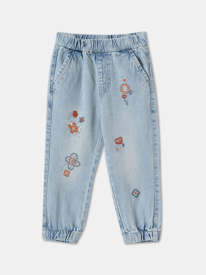 R&B Girls Light Blue Regular Fit Mid-Rise Jeans